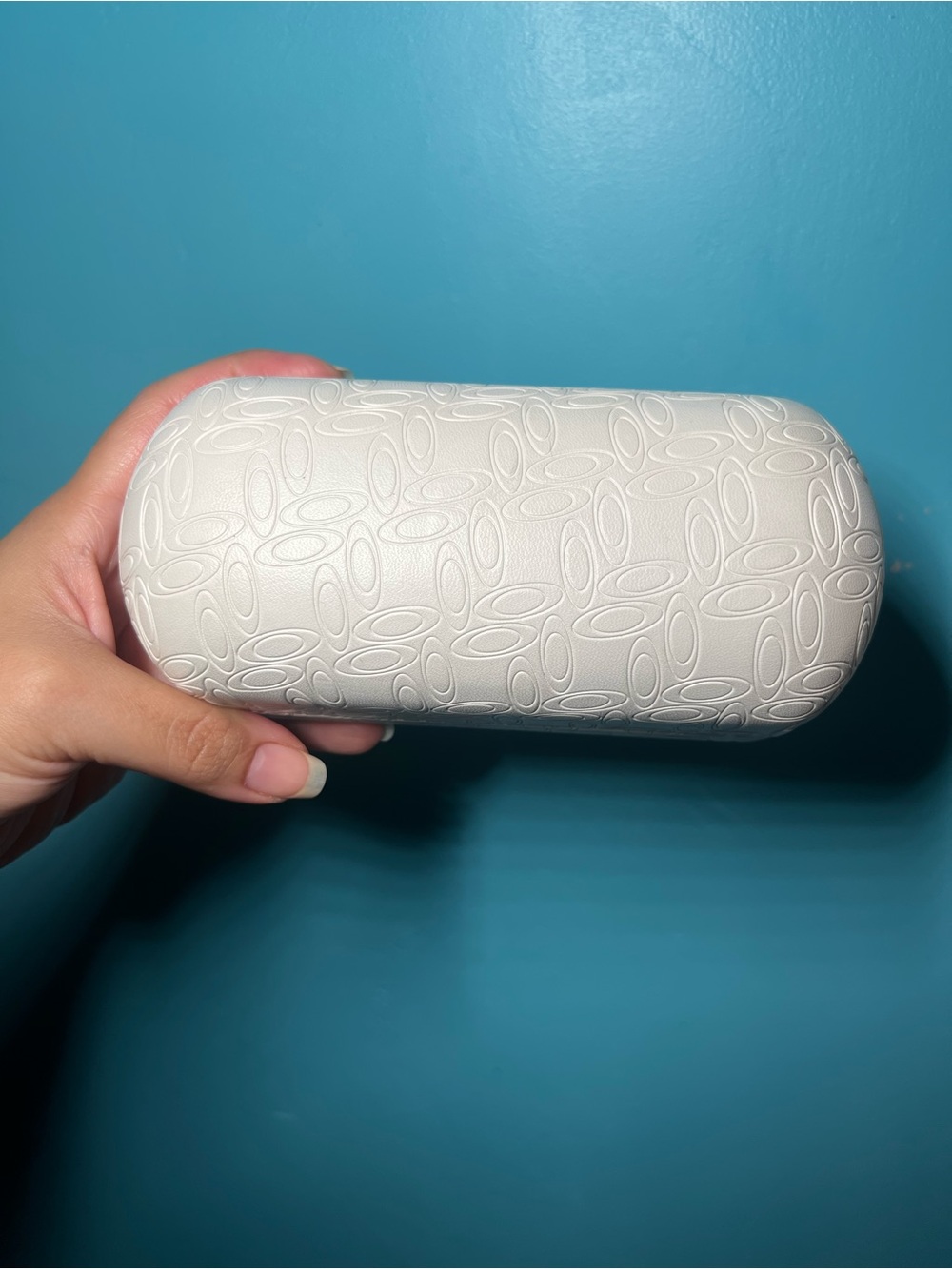Oakley White Embossed Hard Sunglasses Case